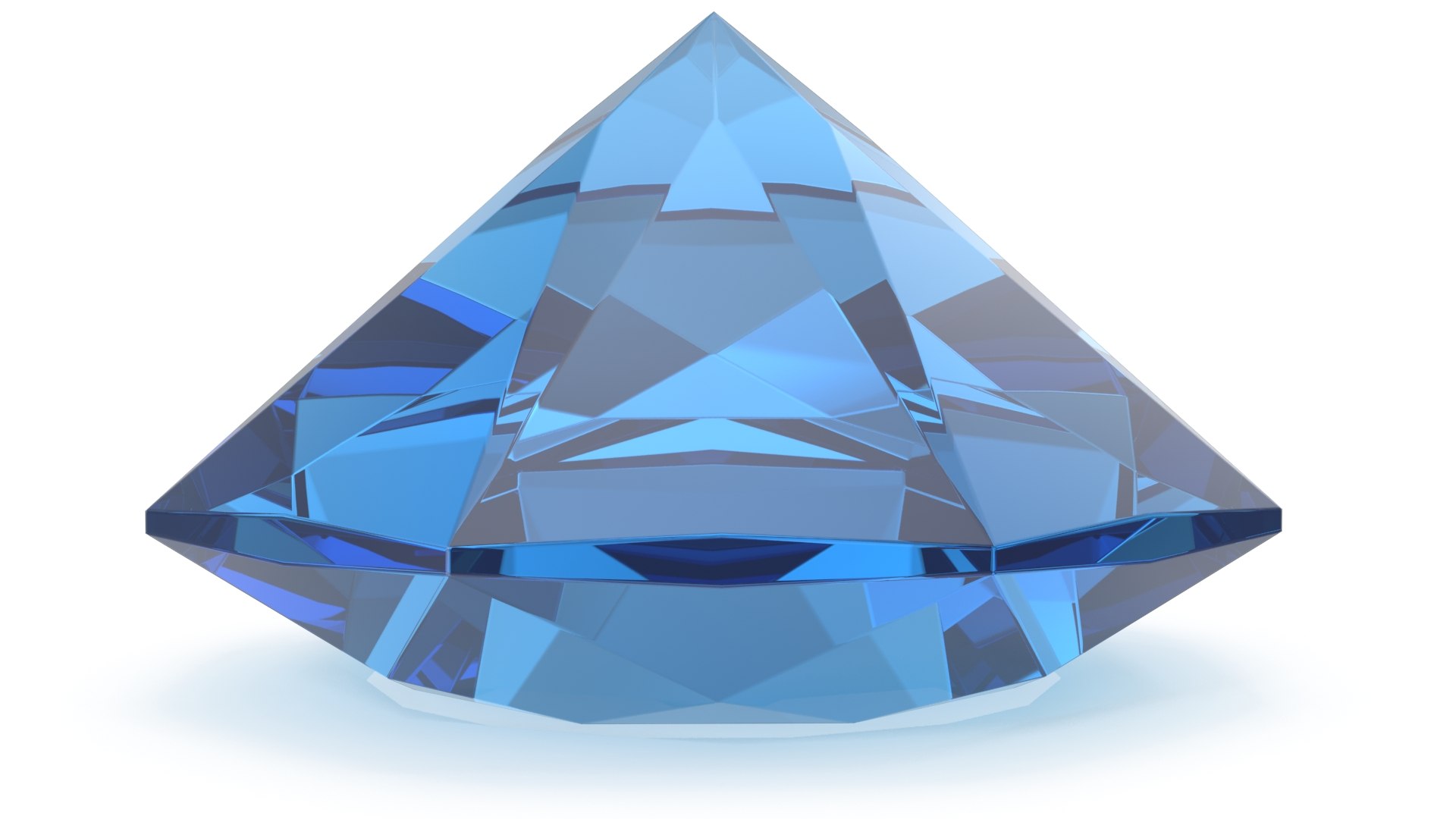 Single Cut Blue Topaz 3D - TurboSquid 1837742