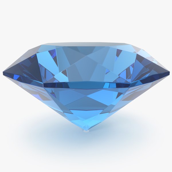 Single Cut Blue Topaz 3D