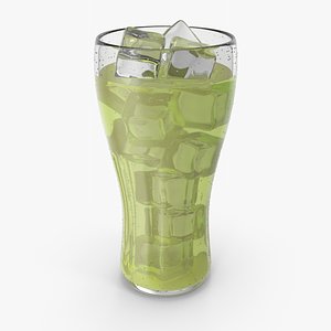 3D model Lemonade Glass With Ice
