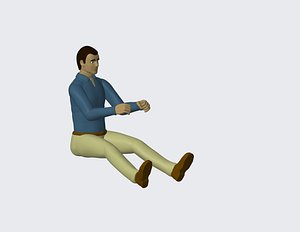 3D car driver model