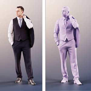man business jacket 3D model