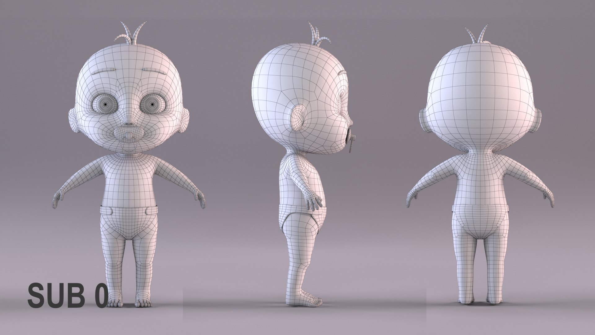 Cartoon Baby - Rigged 3D model https://p.turbosquid.com/ts-thumb/xO/XFsnuN/WP/wire_13/jpg/1706322667/1920x1080/fit_q87/c824b4a1078698281e6737860a7169c22847fe0f/wire_13.jpg
