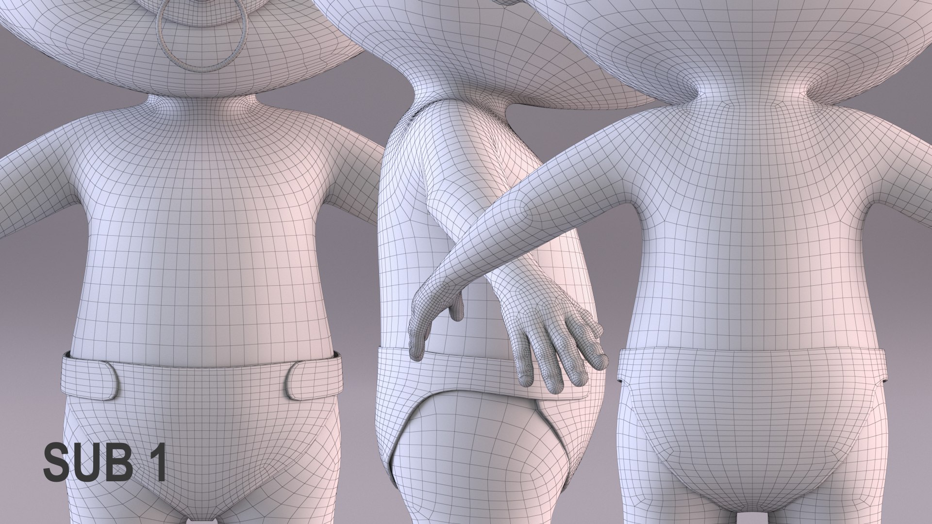 Cartoon Baby - Rigged 3D model https://p.turbosquid.com/ts-thumb/xO/XFsnuN/dF/wire_16/jpg/1706322672/1920x1080/fit_q87/ca9dbbe1bccc5aead8f74e7ebe7e3580eb3d1330/wire_16.jpg