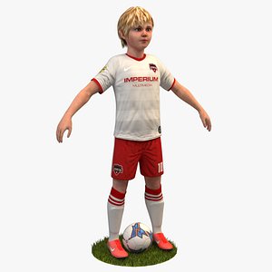 soccer player kid 4k 3D model