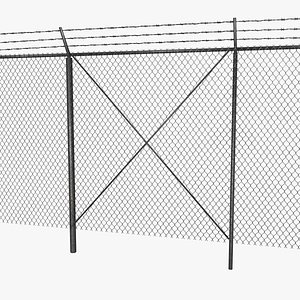 Chainlink Fence Low-Poly Modular