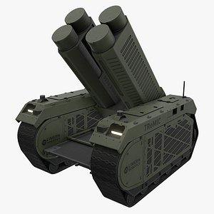 Smart Military Robot With Missile Launcher - Green model