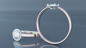 3D Rose Gold Ring