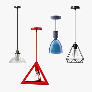 Modern Ceiling Lights Collection 2 3D model