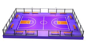 3D Basketball court A3 model