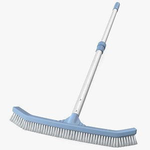 Pool Bottom Cleaning Brush with Handle 3D model
