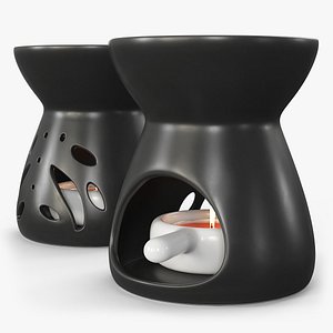 Aromatherapy Oil Burner Matte Black model