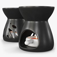Aromatherapy Oil Burner Matte Black