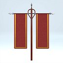 Double Banner Rectangle Red