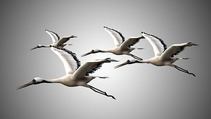 Realistic Low poly Rigged Crane