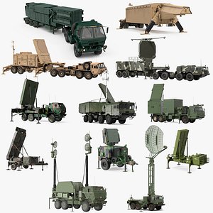 3D Global Air Defense Radars Collection model