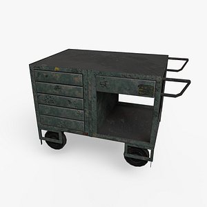 3D Old Metal Cart model