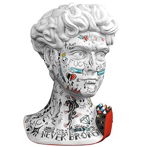 3D Bust of David Punk