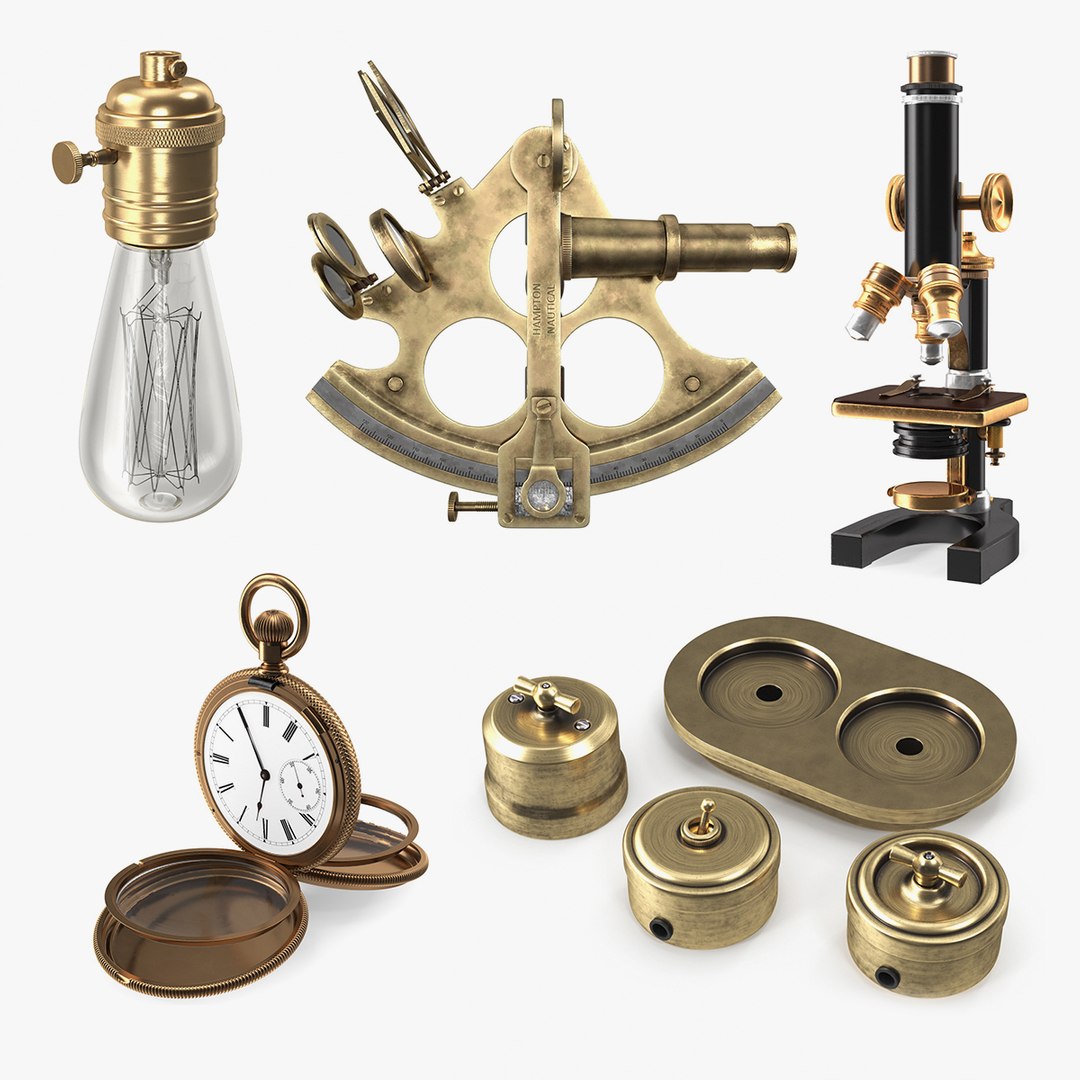 Vintage Items Collection 3 3D model preview
