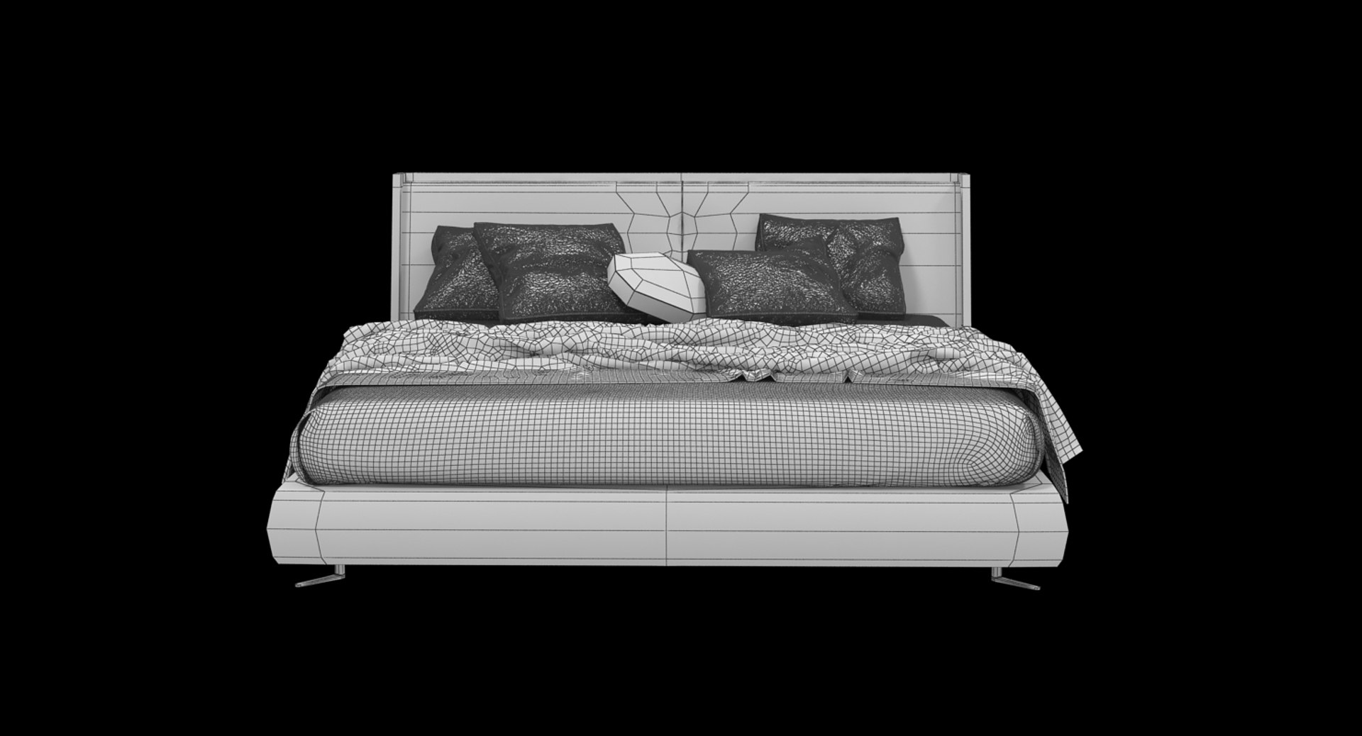 3d Minotti Spencer Bed Model