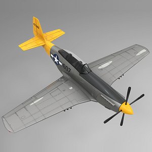 607 north american p-51 mustang 3D model