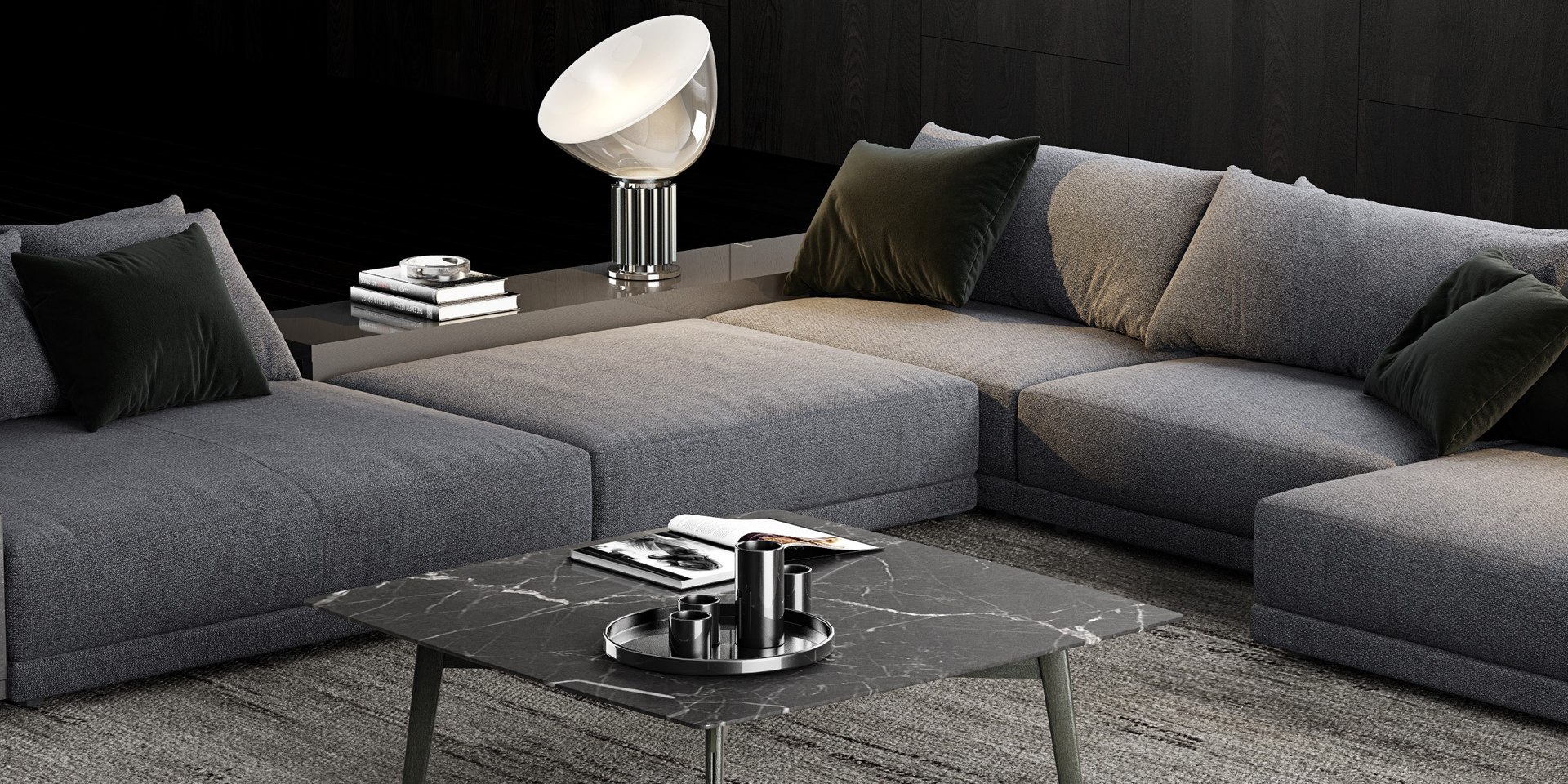 3D Model Poliform Bristol Sofa Coffee Table TurboSquid 1591419