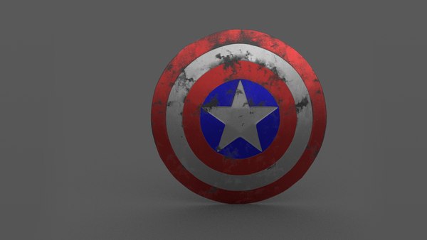 captain america shield 3D model