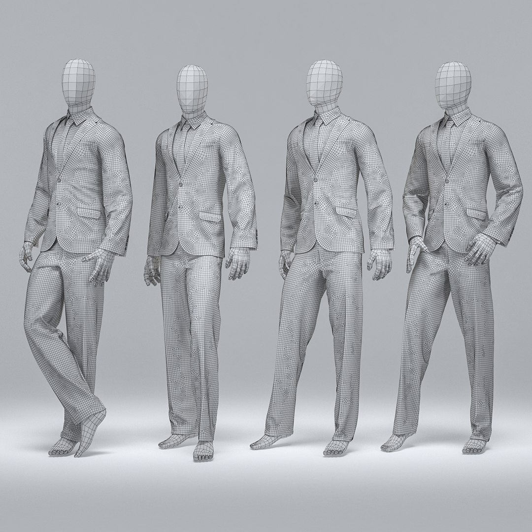 3D male suit model | 1145598 | TurboSquid