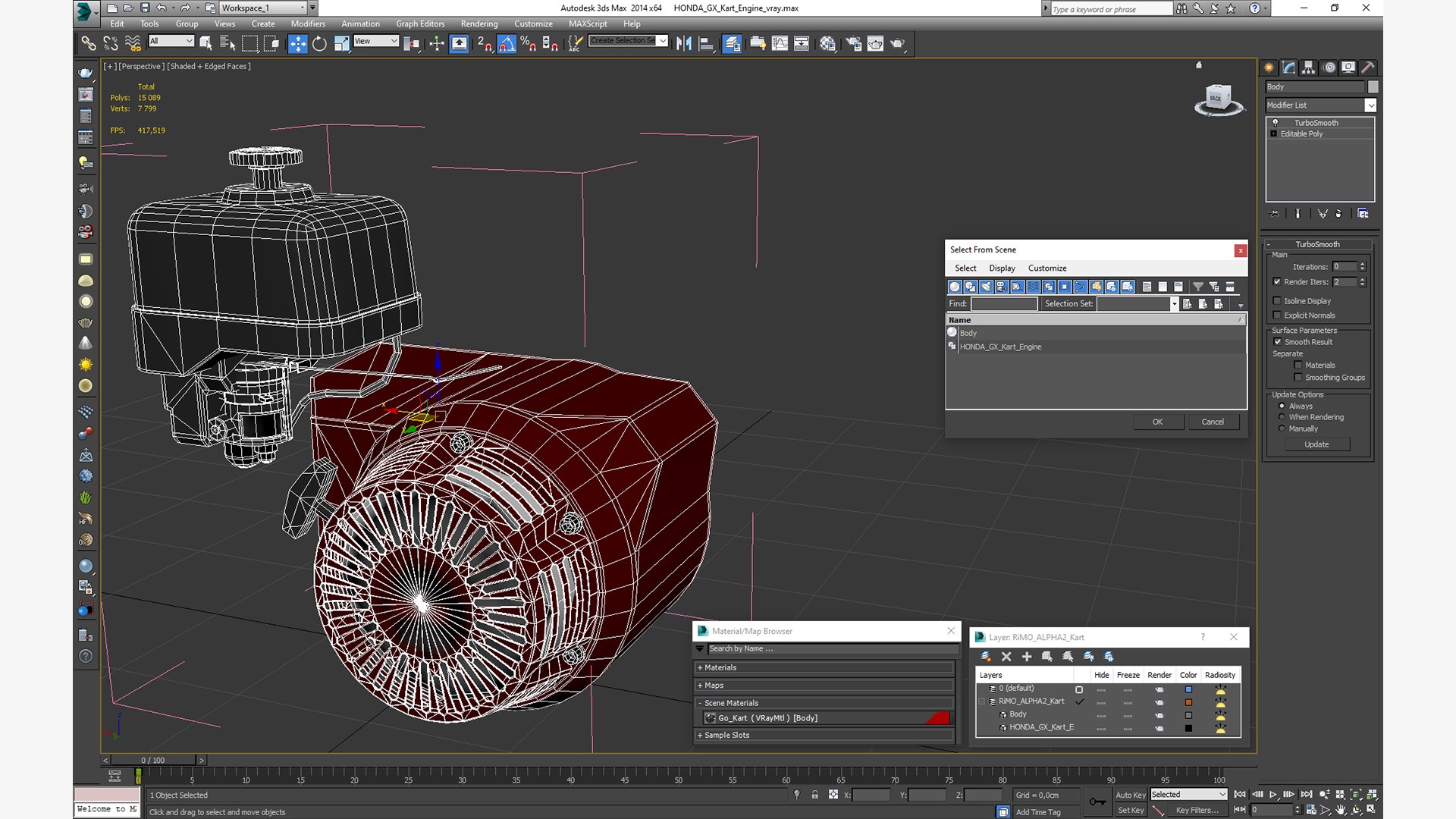 HONDA GX Kart Engine 3D - TurboSquid 1885982