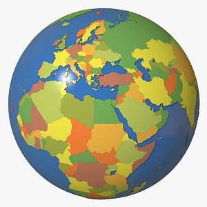 Geopolitical Earth Globe
