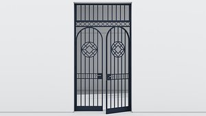 Aluminium door 361 3D model