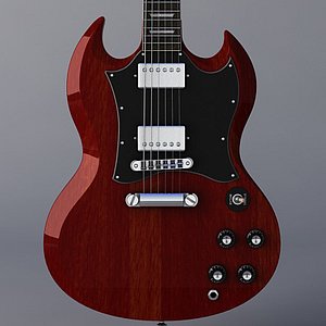 gibson sg electric guitar 3d model