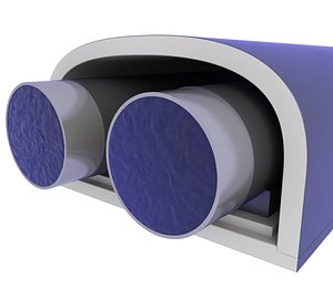 Underground Tunnel Storm Sewer Pipes 41 3D model