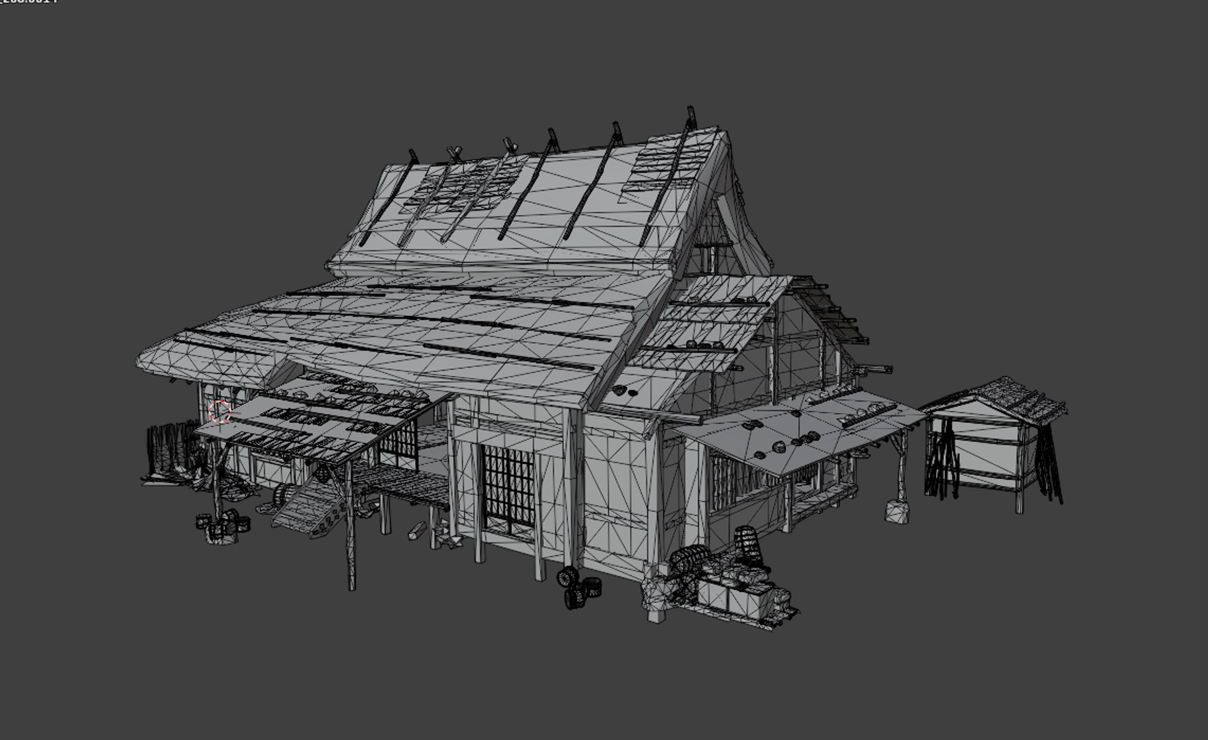 3D Traditional Japanese Rural House 3D Model - Realistic And Game-Ready ...