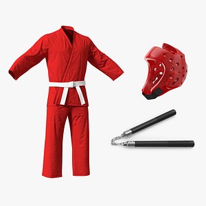 3D Karate Training Clothes Collection 2 model
