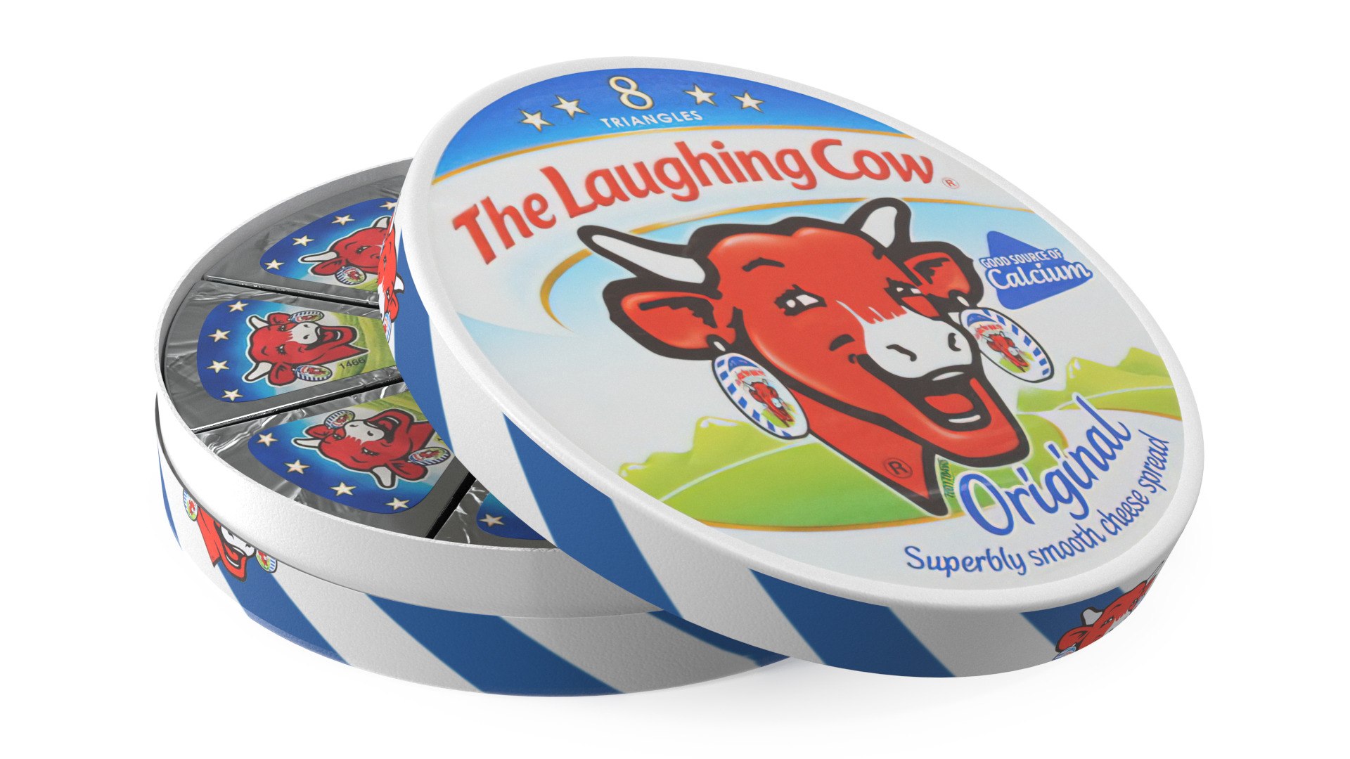 Laughing Cow Creamy Cheese Triangles Package 3D model preview