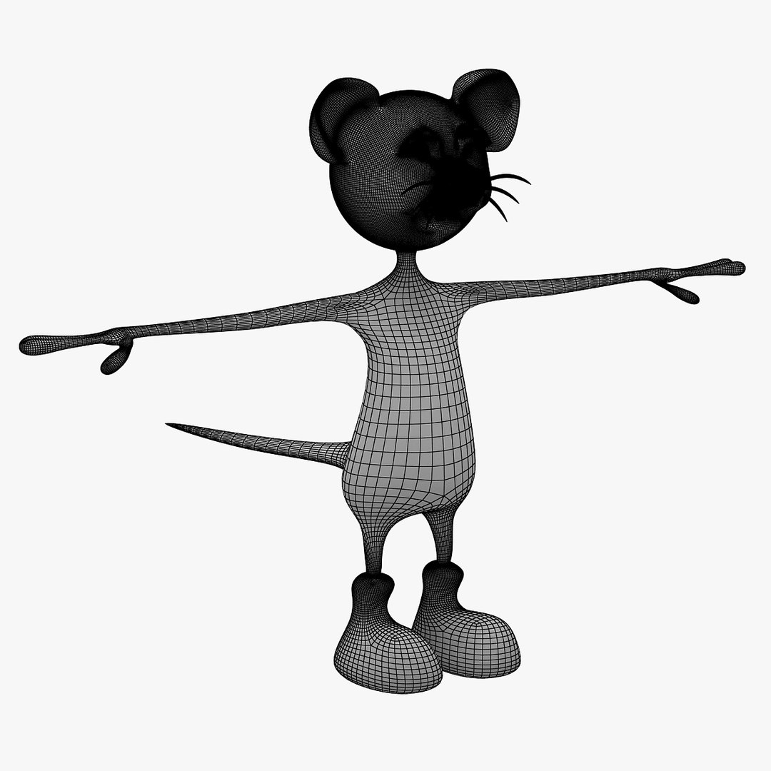 Cartoon Mouse Rigged Max