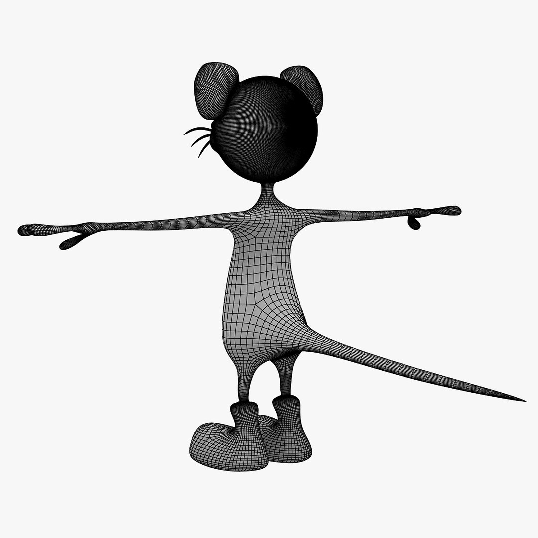Cartoon Mouse Rigged Max