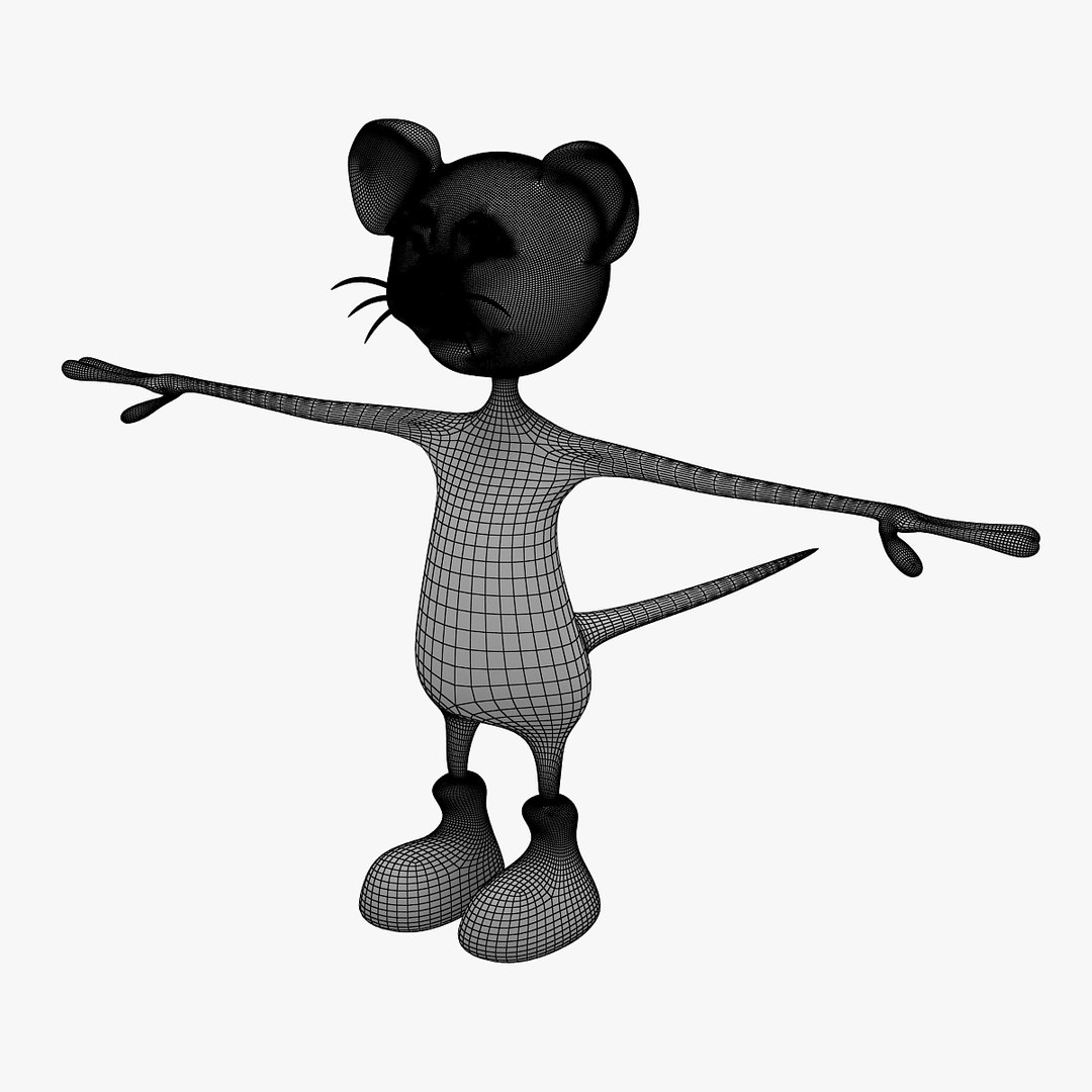 Cartoon Mouse Rigged Max