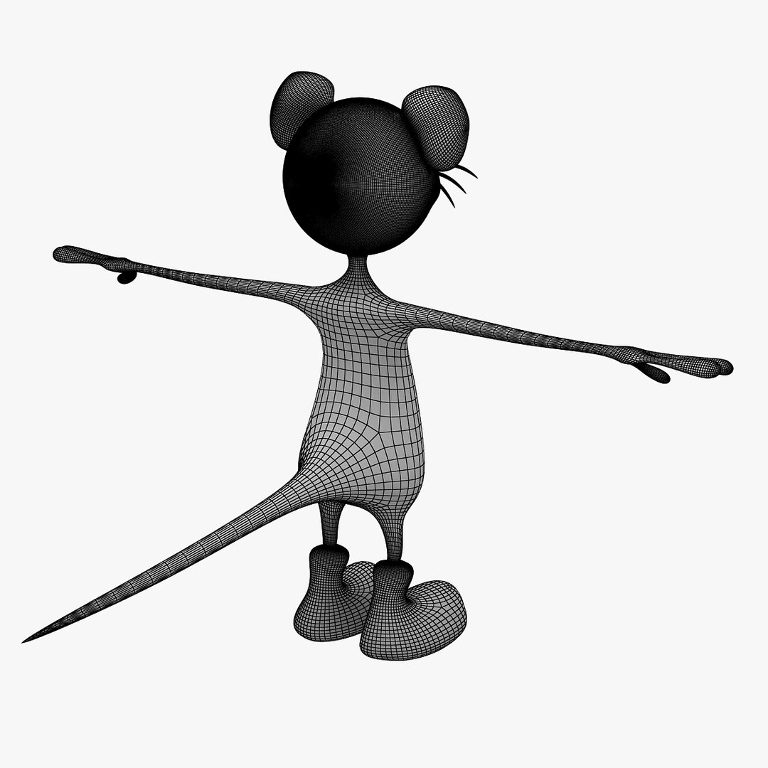 Cartoon Mouse Rigged Max
