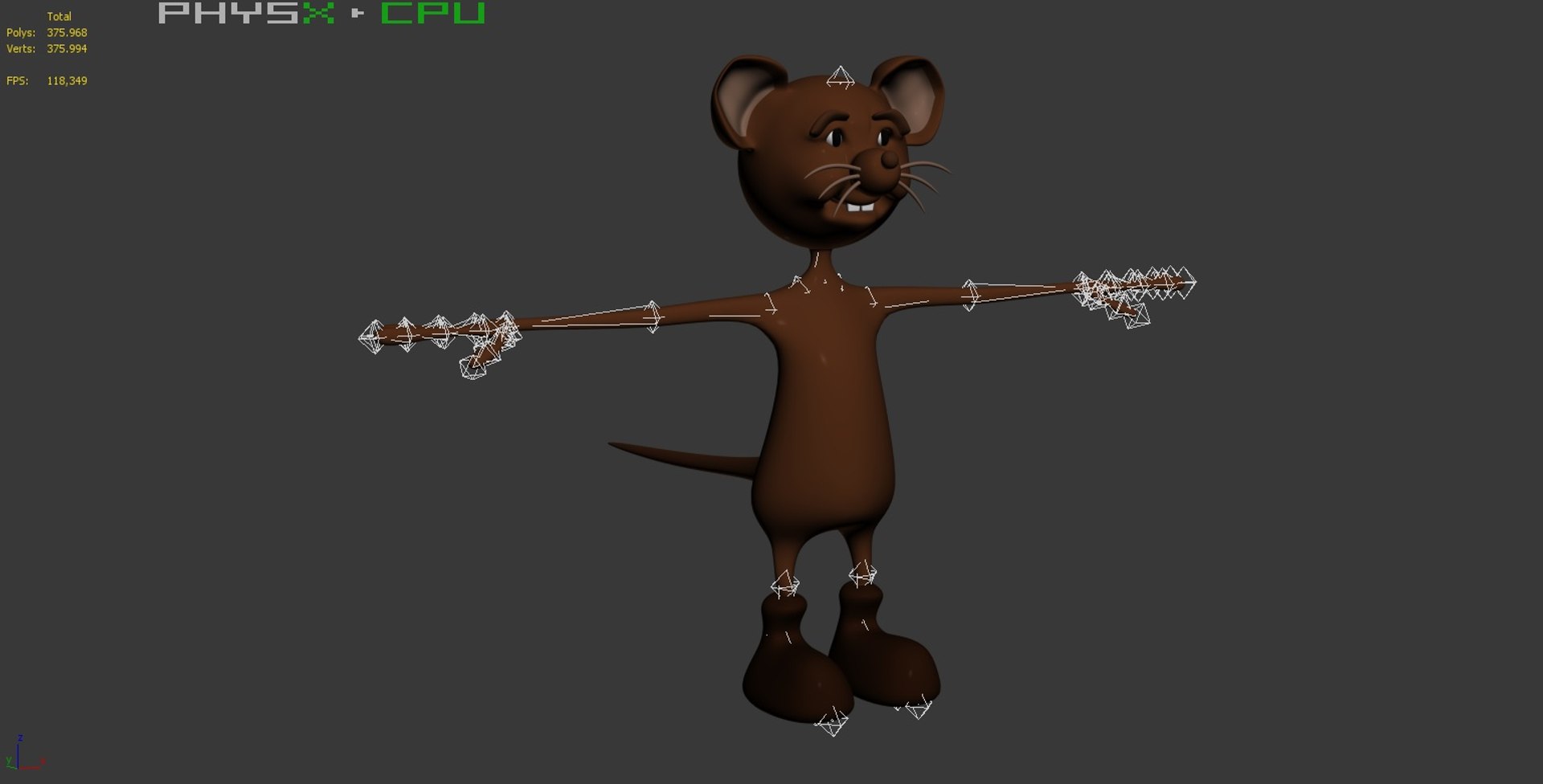 Cartoon Mouse Rigged Max