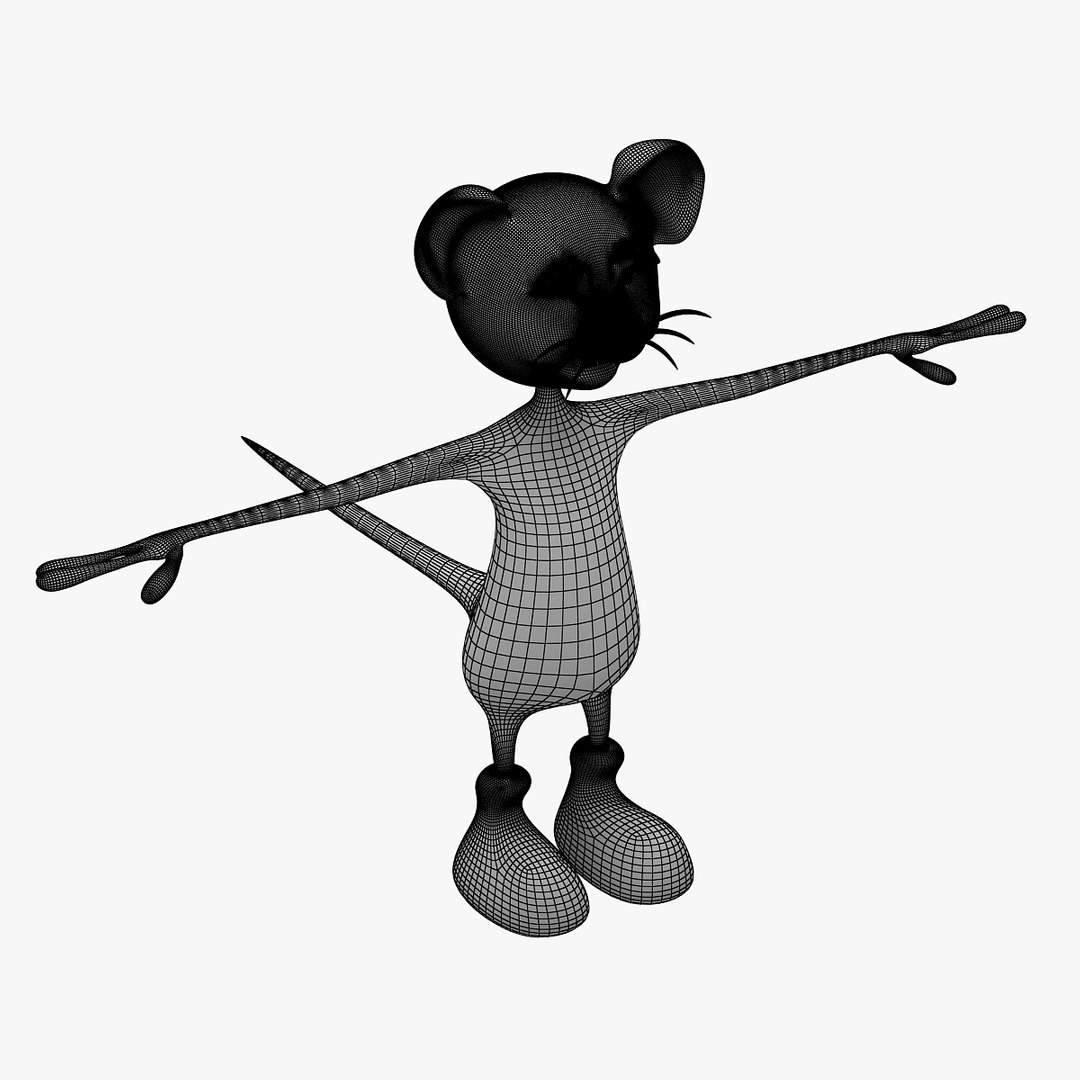 Cartoon Mouse Rigged Max