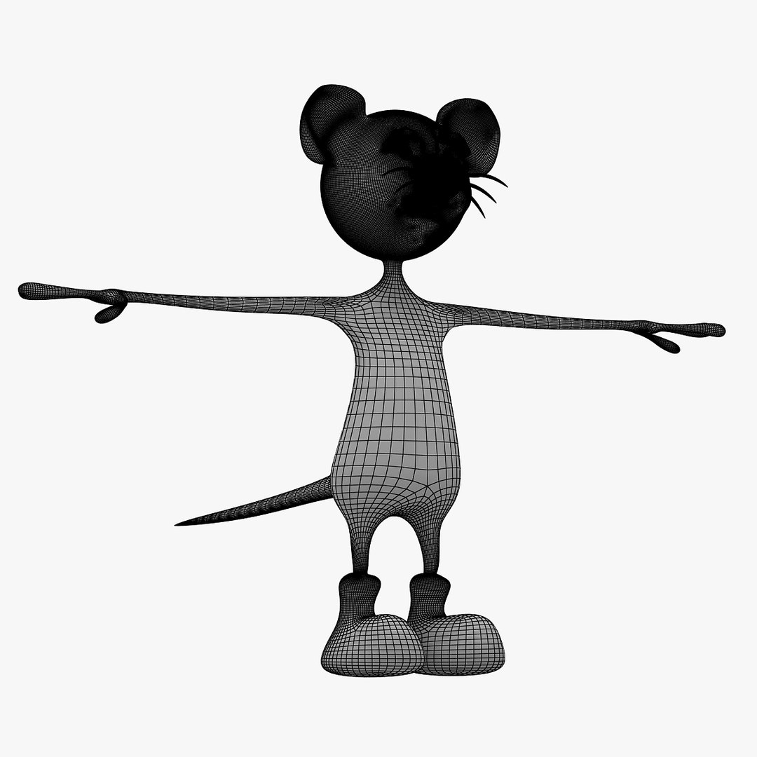 Cartoon Mouse Rigged Max