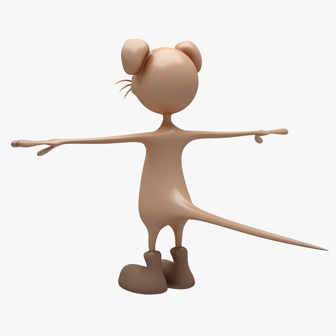 Cartoon Mouse Rigged Max