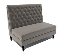 Pri Tucra Velvet Skylark Upholstered Banquette