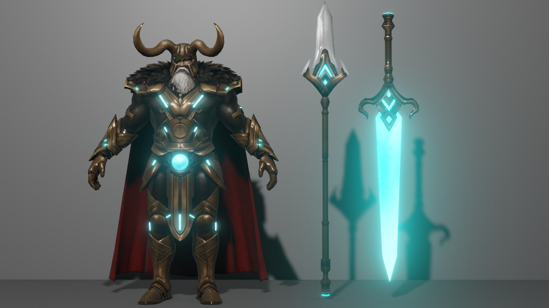 odin god war 3D model ・ Mito3D