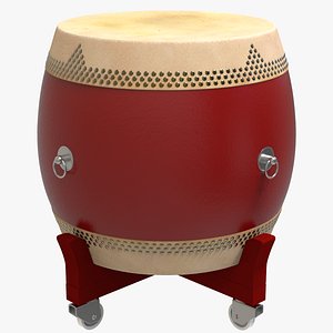 3D model Chinese Drum With Stand