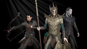 3D Elf Knight model