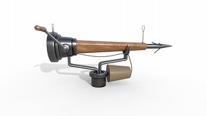 3D Metal weapon harpoon PBR Low-poly 3D model