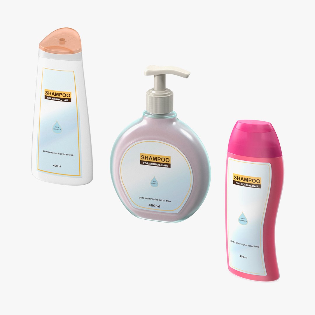 Shampoo Collection 3D model preview