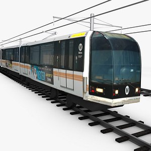 car light rail passenger train 3d 3ds